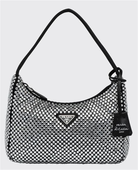 prada rhinestone shoulder bag|knockoff Prada bag.